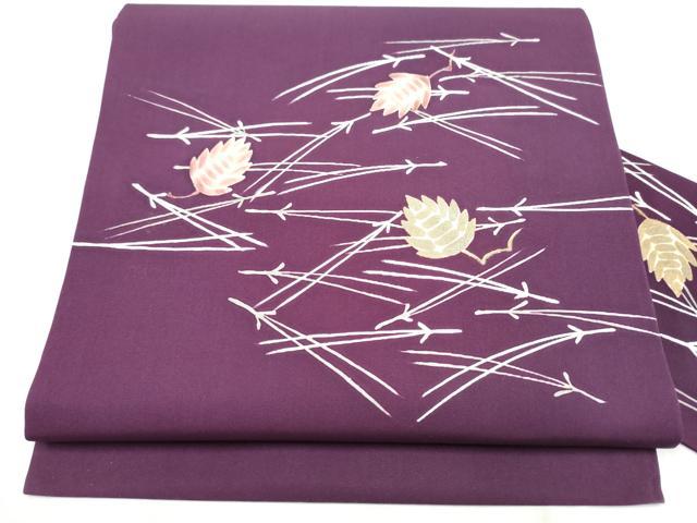 平和屋着物●塩瀬　九寸名古屋帯　こぼれ松葉文　金彩　正絹　逸品　CABD0729hy