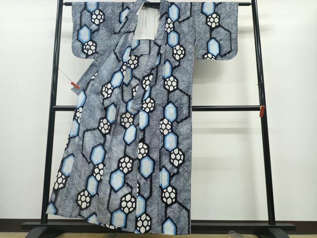 平和屋着物∴夏物　浴衣　有松鳴海絞り　亀甲重ね吉祥文　綿　逸品　CABD2430ng_1