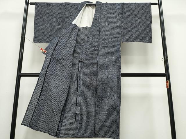 平和屋着物∴夏物　男性　浴衣　有松鳴海絞り　三浦絞り　黒地　綿　逸品　CABD2494ng_2