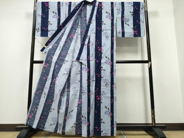 平和屋着物∴夏物　浴衣　舞花間道　綿　逸品　CABD2532ng_2