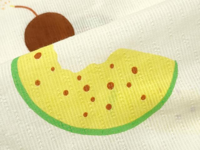 平和屋着物∴夏物 浴衣 スイカ 花火 綿麻 逸品 CABD2543ng 【公式通販】