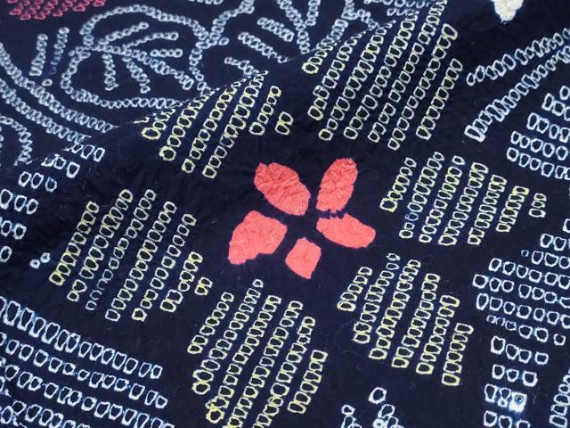 平和屋着物∴夏物　浴衣　有松鳴海絞り　蔦の葉花文　綿　逸品　CABD2627ng_4