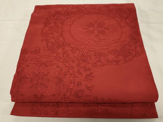 平和屋着物●爪掻き本綴れ　八寸名古屋帯　葡萄蔦の葉文　正絹　逸品　CABD4029dy