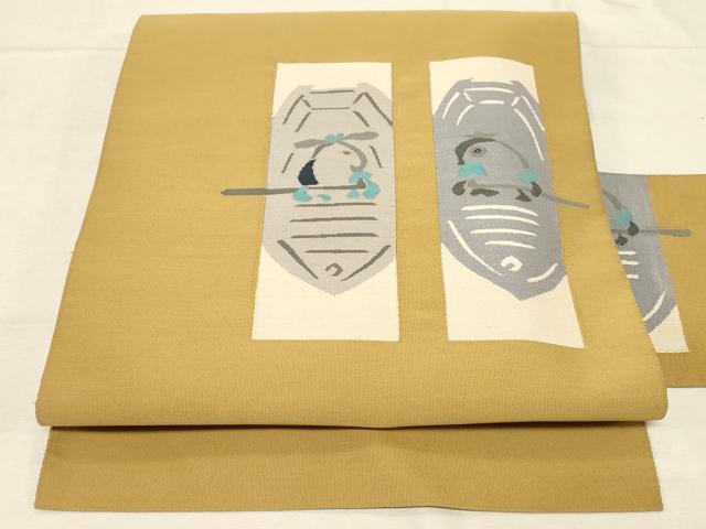 平和屋着物●爪掻き本綴れ　八寸名古屋帯　休み鳥　名古屋仕立て　正絹　逸品　CABD4047dy 2026年最新】Yahoo!オークション -爪掻き本綴れ 帯の中古品・新品・未