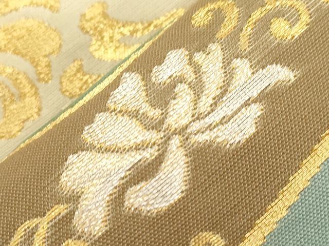 平和屋着物●西陣　川島織物　六通柄　本袋帯　渡橋松花文　金銀糸　正絹　逸品　CABD4155dy 平和屋着物○西陣 川島織物 六通柄 本袋帯 渡橋松花文 金銀糸 正絹