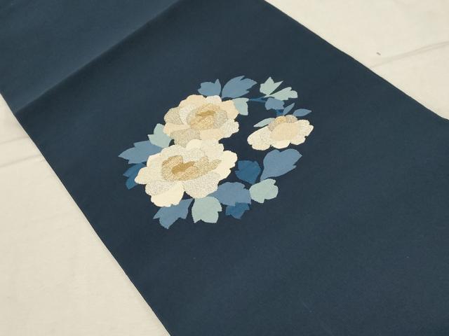 平和屋着物●爪掻き本綴れ　八寸名古屋帯　草花文　金銀糸　正絹　逸品　CABD4209dy 平和屋着物○爪掻き本綴れ 八寸名古屋帯 草花文 金銀糸 正絹 逸品