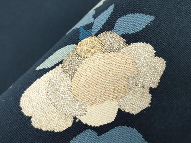 平和屋着物●爪掻き本綴れ　八寸名古屋帯　草花文　金銀糸　正絹　逸品　CABD4209dy 平和屋着物○爪掻き本綴れ 八寸名古屋帯 草花文 金銀糸 正絹 逸品