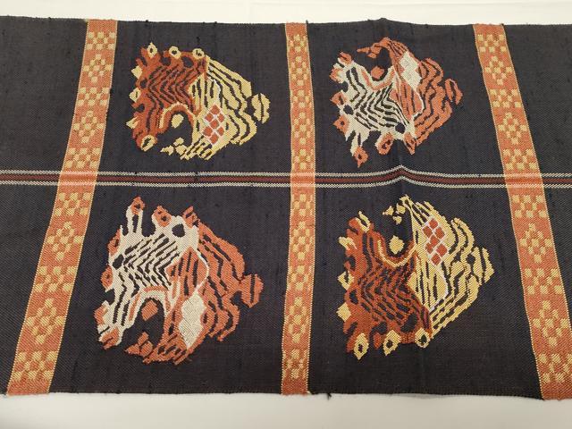 平和屋着物●八寸名古屋帯　龍村平蔵柄　甲比丹孔雀　正絹　逸品　CABD4323dy_5