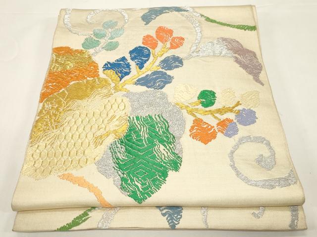 平和屋着物●龍村平蔵製　六通柄　本袋帯　桃山桐　銀糸　正絹　逸品　CABD4380dy