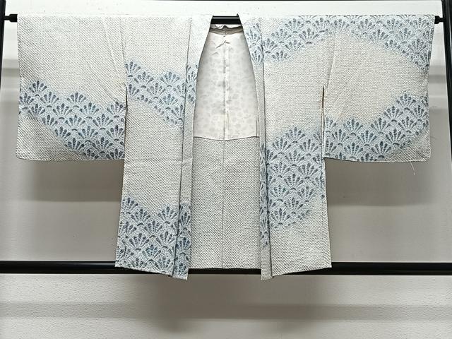 平和屋着物∞羽織　総絞り　花青海波　正絹　逸品　CABD4407ua