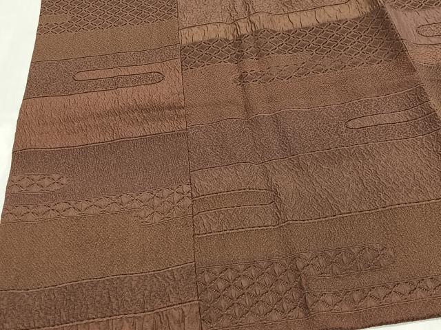 平和屋着物∞道行コート　ふくれ織　エ霞吉祥文　ロング丈　正絹　逸品　CABD4413ua 平和屋着物∞道行コート ふくれ織 エ霞吉祥文 ロング丈 正絹 逸品