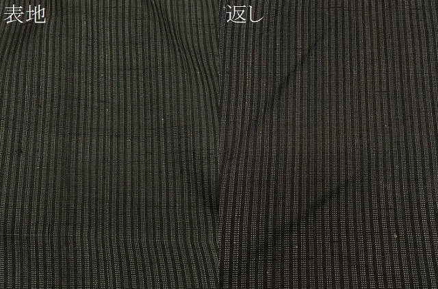 平和屋着物∞男性　長羽織　紬地　縞　正絹　逸品　CABD4427ua_4