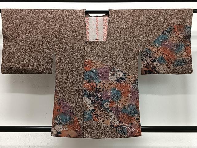 平和屋着物＃道行コート　草花文　たたき染め　正絹　逸品　CABE4931ua 楽天市場】平和屋着物□道行コート 草花文 黒地 ロング丈 正絹 逸品