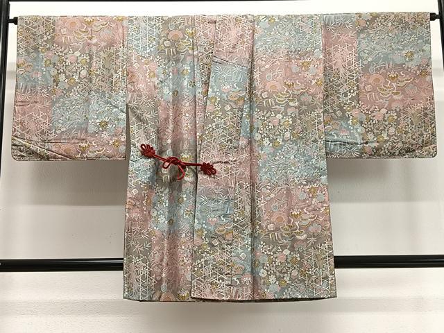平和屋着物∞道中着　お召地　草花文　正絹　逸品　未使用　CABD4488ua 平和屋着物∞道中着 お召地 草花文 正絹 逸品 未使用 CABD4488uaの通販
