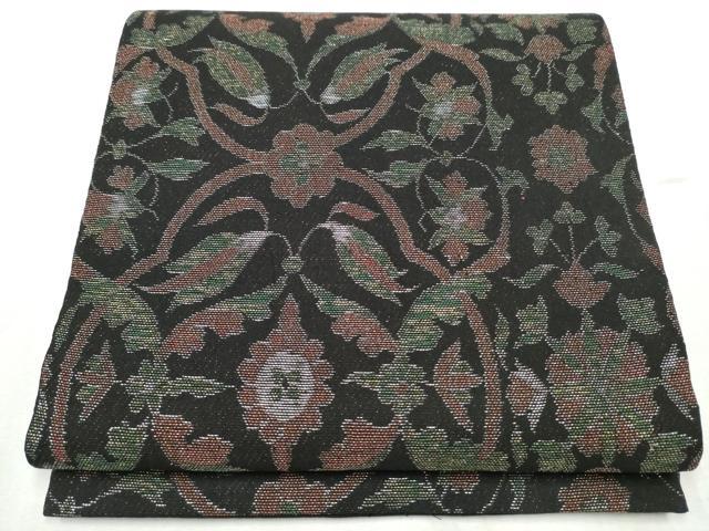 平和屋着物●全通柄　本袋帯　更紗花文　金銀糸　正絹　逸品　CABD5618hy 平和屋着物○全通柄 本袋帯 更紗花文 金銀糸 正絹 逸品 CABD5618hyの