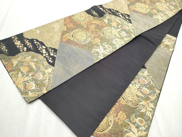 平和屋着物○六通柄袋帯 唐織 元就紀行 金糸 正絹 逸品 未