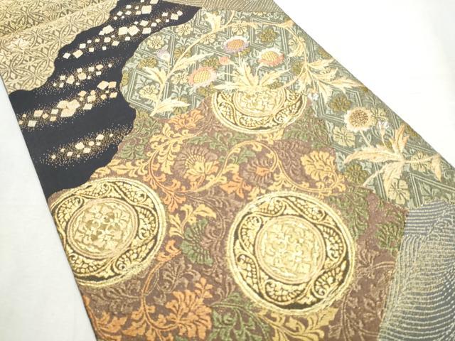 平和屋着物○六通柄袋帯 唐織 元就紀行 金糸 正絹 逸品 未