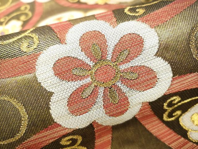 平和屋着物●創業280年　誉田屋源兵衛　六通柄袋帯　宗近錦　本金　正絹　逸品　CABD5972hy_6