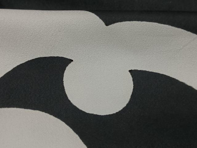 平和屋着物●訪問着　立波文　黒地　ロング丈　正絹　逸品　CABD7134xe 平和屋着物○訪問着 立波文 黒地 ロング丈 正絹 逸品 CABD7134xe