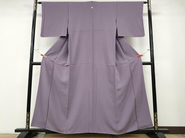 平和屋着物●上質な色無地　霞地紋　浅紫色　正絹　逸品　未使用　CABD7250ut_1