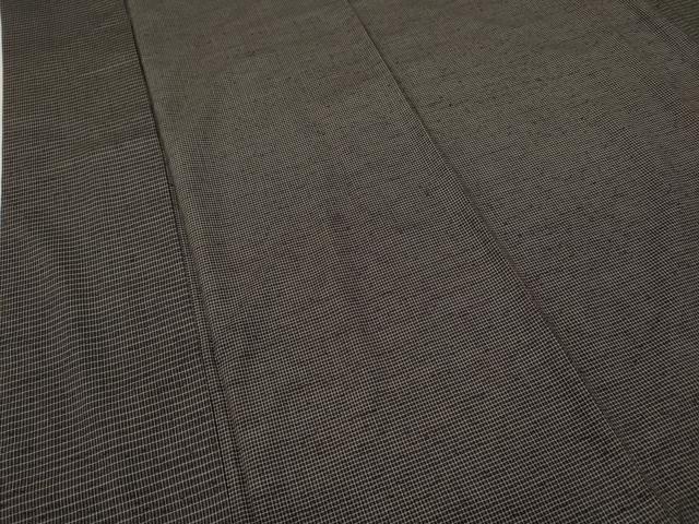 平和屋着物●青々庵　紬　格子柄　正絹　逸品　CABD7260ut_3