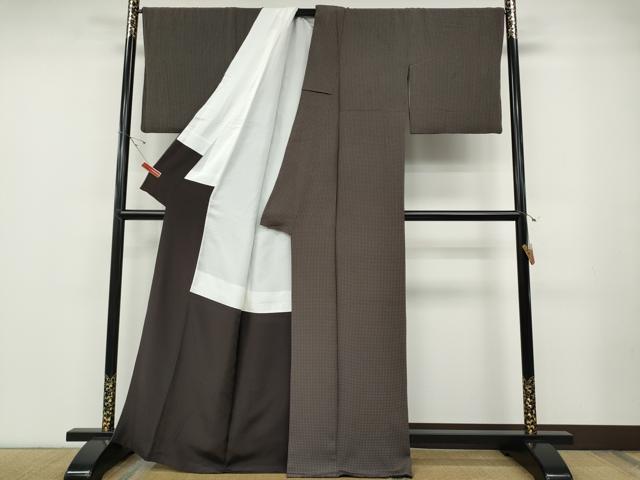 平和屋着物●江戸小紋　角通し　正絹　逸品　CABD7262ut_2