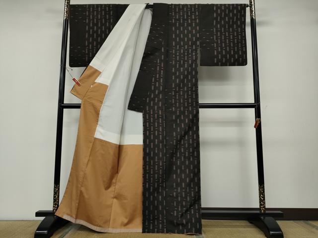 平和屋着物●手織苑　本場米琉　置賜紬　吉祥文　証紙付き　正絹　逸品　CABD7265ut_2