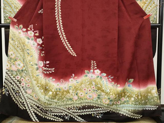 平和屋着物●豪華振袖　辻が花　暈し染め　金銀彩　やまと誂製　正絹　逸品　CABD7326ut_3