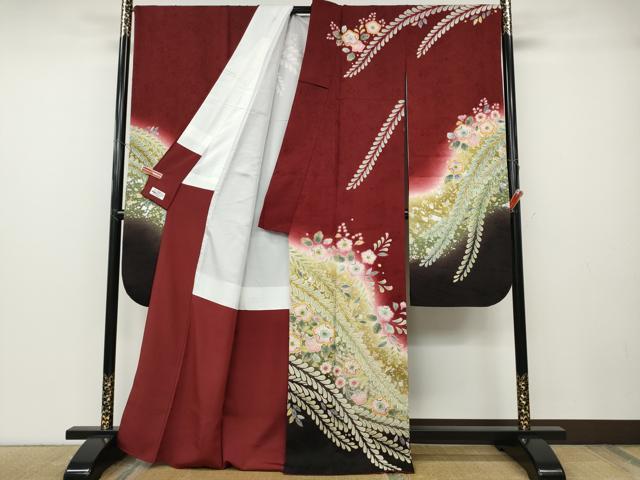 平和屋着物●豪華振袖　辻が花　暈し染め　金銀彩　やまと誂製　正絹　逸品　CABD7326ut_1