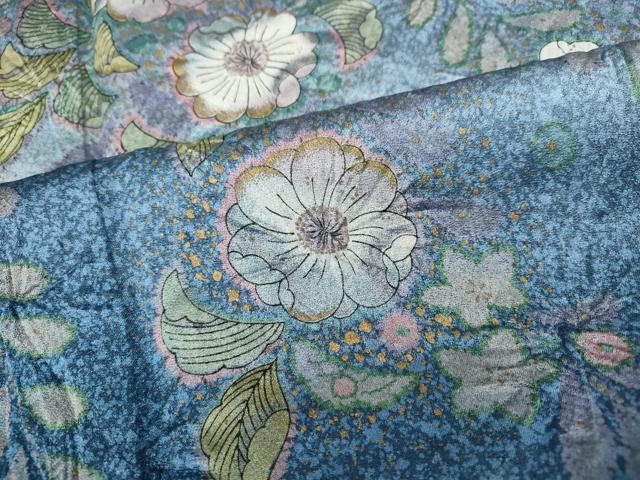 平和屋着物●訪問着　辻が花　絞り　暈し染め　金彩　正絹　逸品　CABD7328ut_5