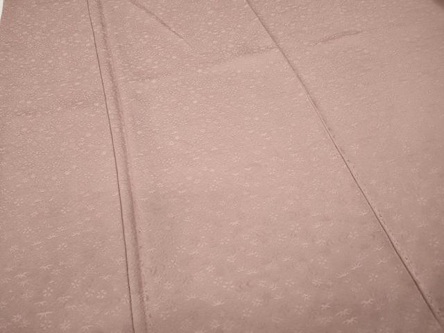 平和屋着物●上質な色無地　流水草花地紋　薄柿色　正絹　逸品　CABD7355ut_3