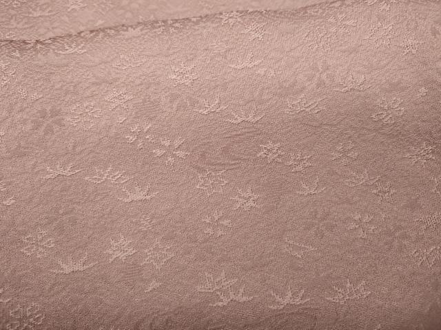 平和屋着物●上質な色無地　流水草花地紋　薄柿色　正絹　逸品　CABD7355ut_4