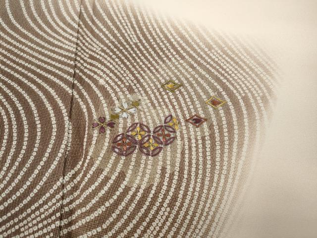 平和屋着物●訪問着　刺繍　七宝吉祥花文　暈し染め　正絹　逸品　CABD7384ut_2