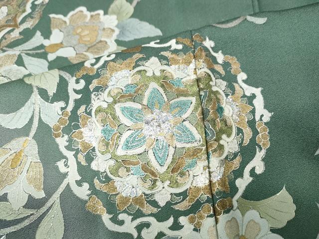 平和屋着物●訪問着　正倉院花唐草文　暈し染め　金銀彩　正絹　逸品　CABD7417ut_5