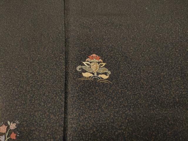 平和屋着物●訪問着　刺繍　草花文　暈し染め　金彩　正絹　逸品　CABD7418ut_2
