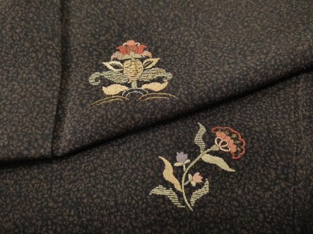 平和屋着物●訪問着　刺繍　草花文　暈し染め　金彩　正絹　逸品　CABD7418ut_6