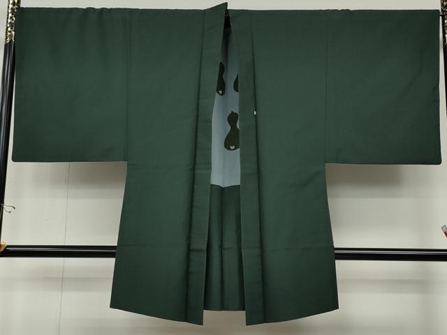 平和屋着物●男性　紬　アンサンブル　色無地　革色　大丸扱い　正絹　逸品　CABD7450ut_6