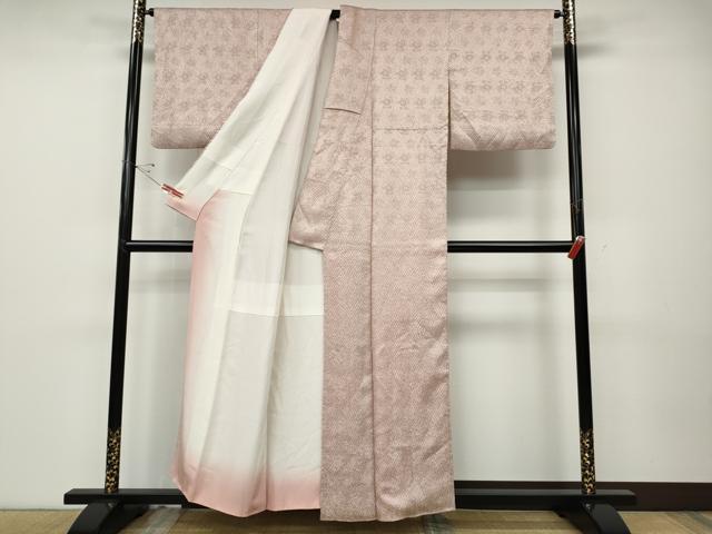 平和屋着物●名門　藤娘きぬたや・総絞り　杢目絞り　小紋　正絹　逸品　CABB5054vp 杢目絞り 藤娘きぬたや・総絞り 名門 反端付き 平和屋本店○極上 正絹