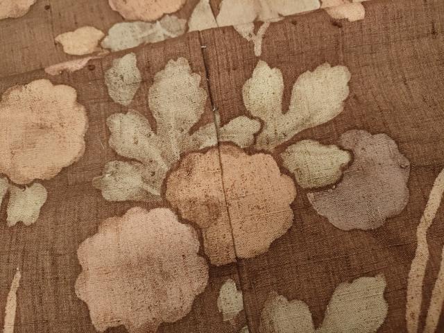 平和屋着物●訪問着　紬地　刺繍　草花文　仮絵羽　正絹　逸品　未使用　CABD7461ut_6