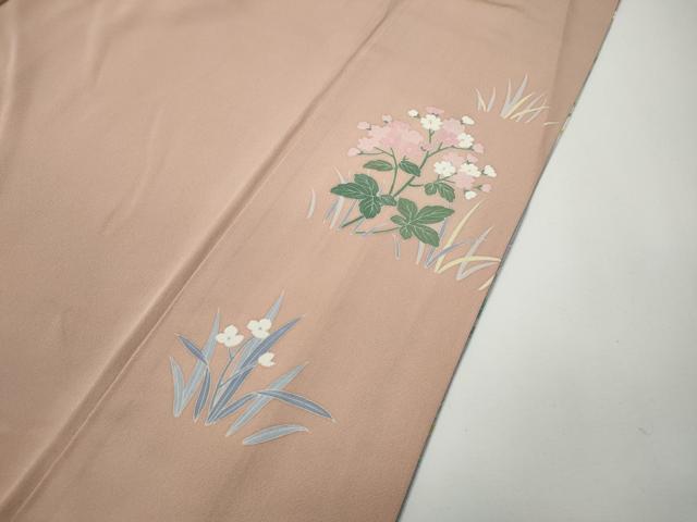 平和屋着物●訪問着　友禅　草花文　暈し染め　正絹　逸品　CABD7487ut_7