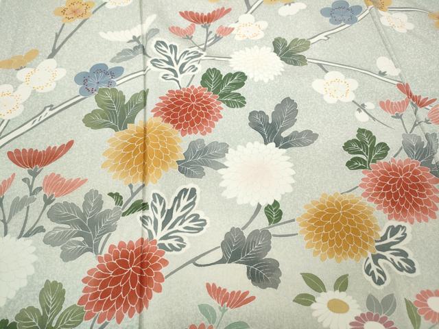 平和屋着物●訪問着　友禅　枝花文　暈し染め　正絹　逸品　CABD7507ut_2