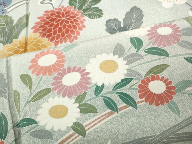 平和屋着物●訪問着　友禅　枝花文　暈し染め　正絹　逸品　CABD7507ut_5