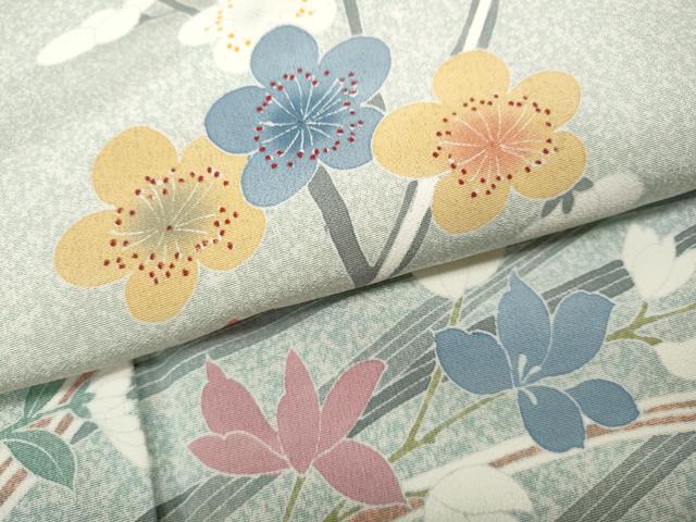 平和屋着物●訪問着　友禅　枝花文　暈し染め　正絹　逸品　CABD7507ut_6
