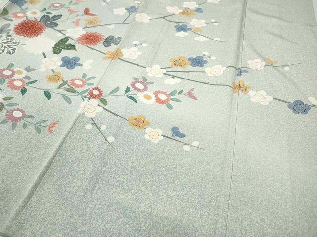 平和屋着物●訪問着　友禅　枝花文　暈し染め　正絹　逸品　CABD7507ut_4