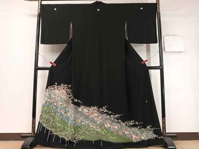 平和屋着物●本加賀友禅作家　魚津誠　黒留袖　乱菊　正絹　逸品　CABD8001vp 23,998円