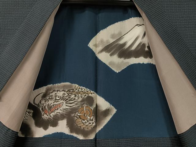 平和屋着物○男性 本場大島紬 アンサンブル 100亀甲 総詰め 正絹 逸品