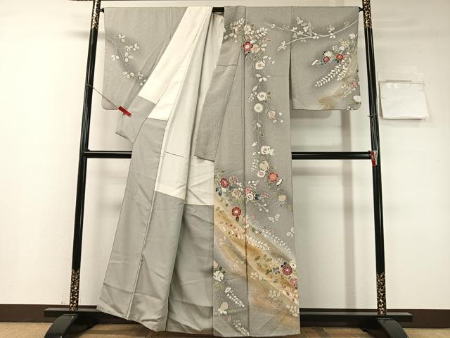 平和屋着物●訪問着　辻が花　暈し染め　金彩　正絹　逸品　CABD8114vp_1