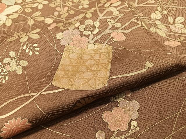 平和屋着物●訪問着　花篭文　金彩　正絹　逸品　CABD8127vp_5