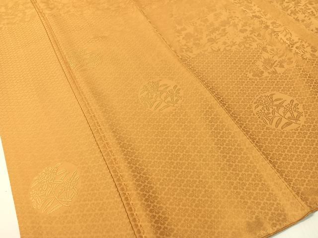 平和屋着物●無地絵羽訪問着　草花丸地紋　狐色　正絹　逸品　CABD8229vp_2