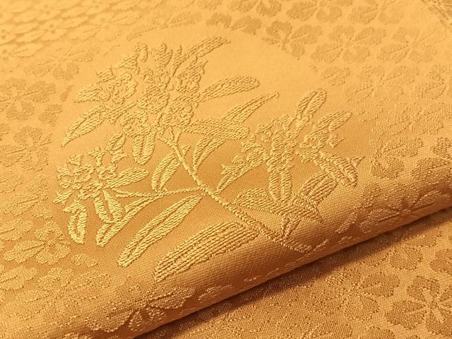 平和屋着物●無地絵羽訪問着　草花丸地紋　狐色　正絹　逸品　CABD8229vp_5